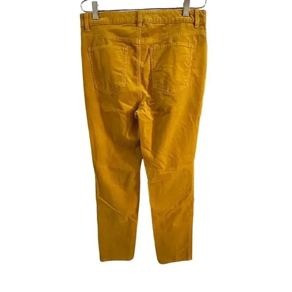 Talbots Corduroy Straight Leg Pants Women’s Size 10 okra Color Cord Stretch - Picture 2 of 13